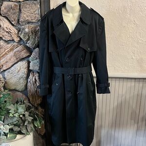 Men's Classic Black Trench Coat